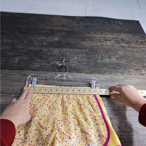 Nike Yellow and Pink Women's Athletic Shorts - Picture 3 of 11